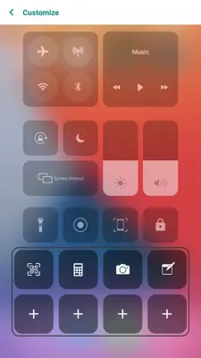 Control Center IOS 15 android App screenshot 1